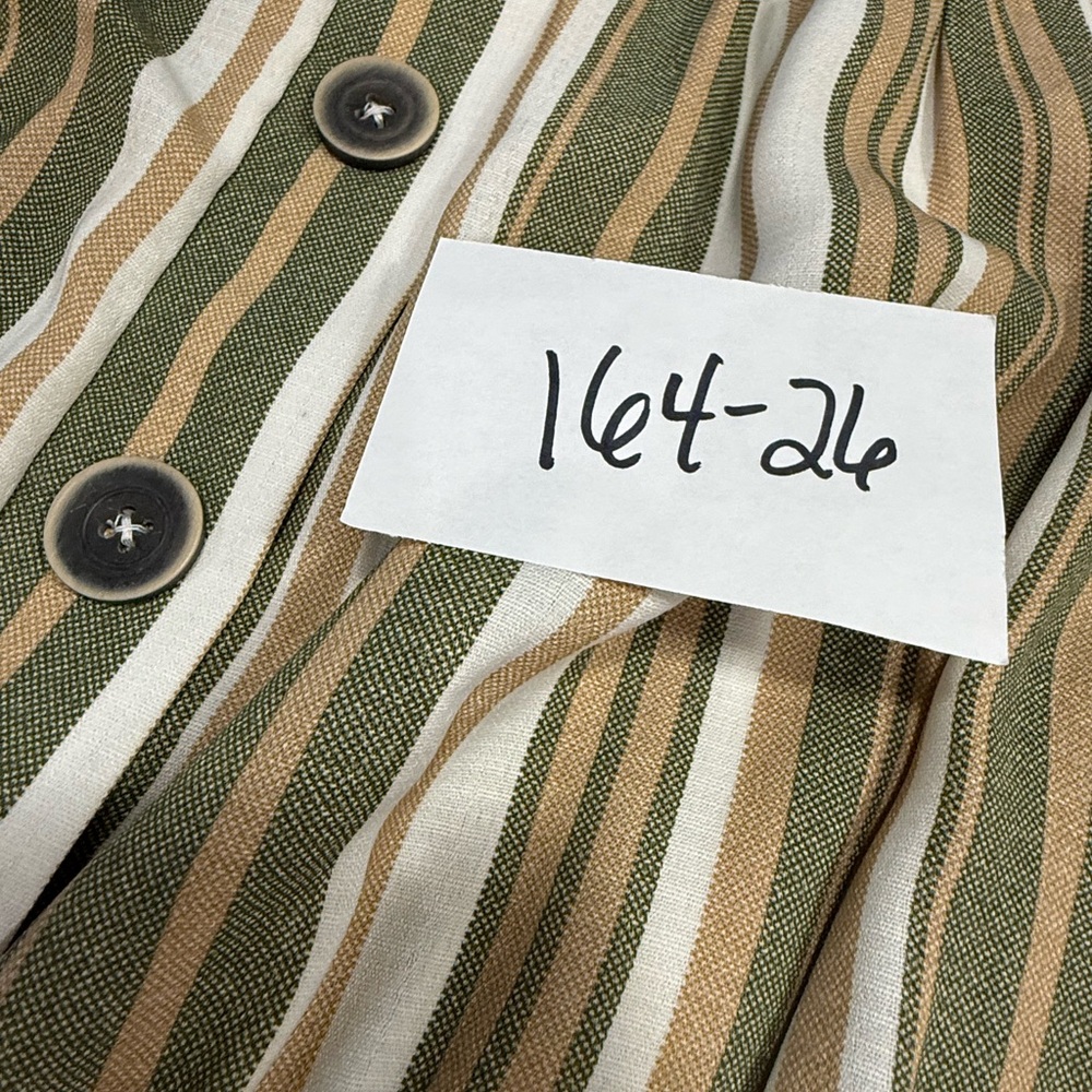 Naïf neutral striped boho chic long dress pockets SZ SM - Picture 11 of 12